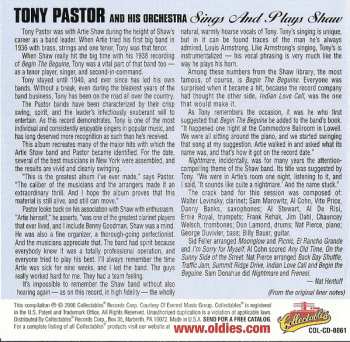 CD Tony Pastor And His Orchestra: Plays And Sings Shaw