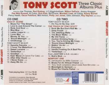 2CD Tony Scott: Three Classic Albums Plus: 52nd St. Scene / Tony Scott In Hi-Fi / The Touch Of Tony Scott / Newport 1958