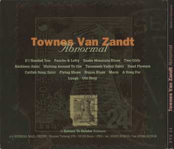 CD Townes Van Zandt: Abnormal