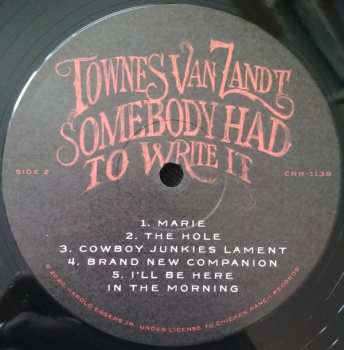 LP Townes Van Zandt: Somebody Had To Write It