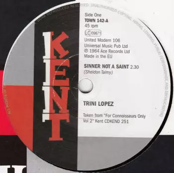 Trini Lopez: Sinner Not A Saint / No Puppy Love