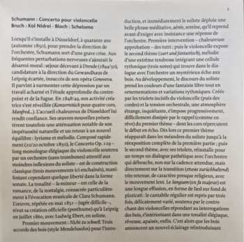 CD Robert Schumann: Cello Concerto | Schelomo | Kol Nidrei