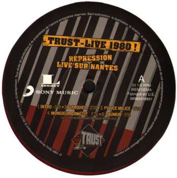 2LP Trust: Live 1980 ! - Répression Live Sur Nantes