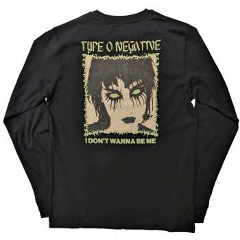 Merch Type O Negative: Type O Negative Unisex Long Sleeve T-shirt: I Don't Wanna Be Me (back Print) (small) S