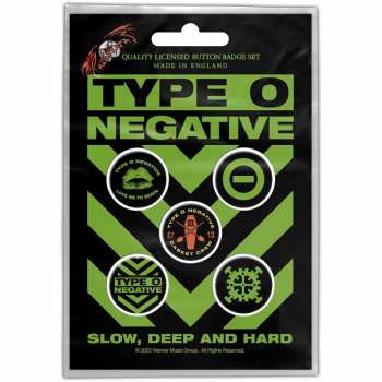 Merch Type O Negative: Button-Set Slow, Deep & Hard