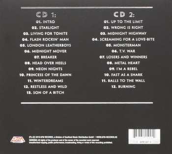 2CD Udo Dirkschneider: Live - Back To The Roots LTD | DIGI