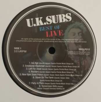 LP UK Subs: Best Of Live