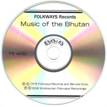 CD Unknown Artist: Music Of The Bhutan