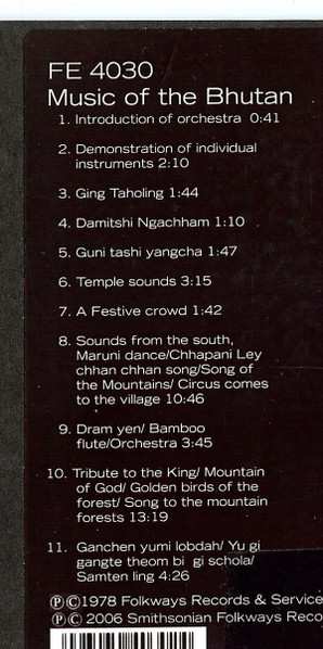 CD Unknown Artist: Music Of The Bhutan