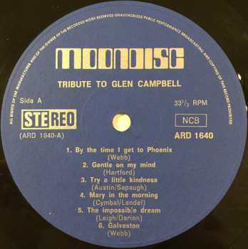 LP Unknown Artist: Tribute To Glen Campbell