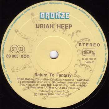 LP Uriah Heep: Return To Fantasy