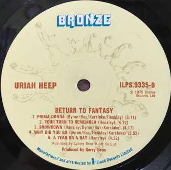 CD Uriah Heep: Return To Fantasy