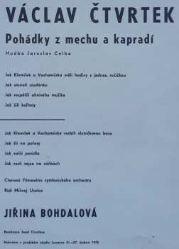 LP Václav Čtvrtek: Pohádky Z Mechu A Kapradí