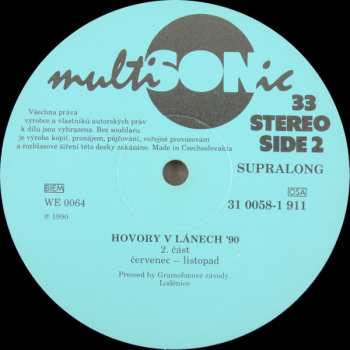 LP Václav Havel: Hovory V Lánech '90