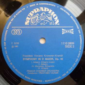 LP Prague Chamber Orchestra: Sinfonia In Dis / Symphony In D Major