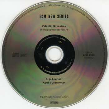 CD Anja Lechner: Hieroglyphen Der Nacht