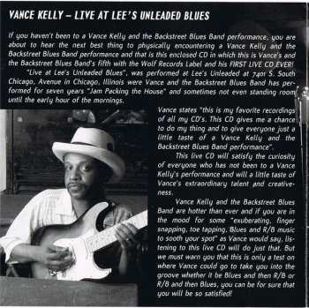 CD Vance Kelly & His Backstreet Blues Band: Live At Lee's Unleaded Blues