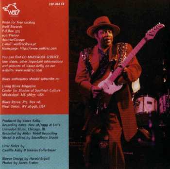 CD Vance Kelly & His Backstreet Blues Band: Live At Lee's Unleaded Blues