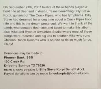 CD Various: 13 Crack Tracks (Austin Bands Perform Songs From The Crackpipes Songbook)