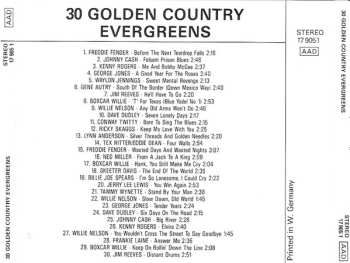 CD Various: 30 Golden Country Evergreens