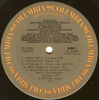 LP Various: A Chorus Line - Original Cast Recording