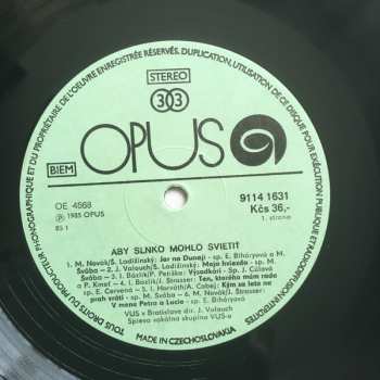 LP Various: Aby Slnko Mohlo Svietiť 
