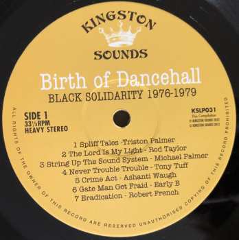 LP Various: Birth Of Dancehall (Black Solidarity 1976-1979)