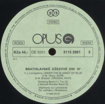 2LP Various: Bratislava Jazz Days '87