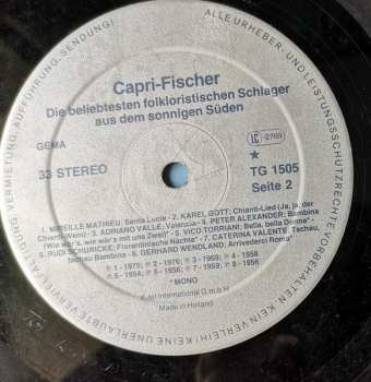 LP Various: Caprifischer (Die Beliebtesten Folkloristischen Schlager Aus Dem Sonnigen Süden)