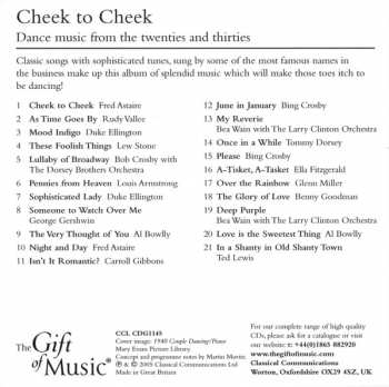 CD Various: Cheek To Cheek - Dance Music From The Twenties & Thirties