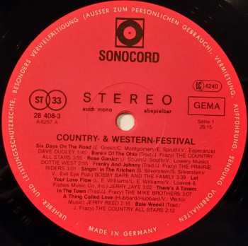 LP Various: Country & Western Festival