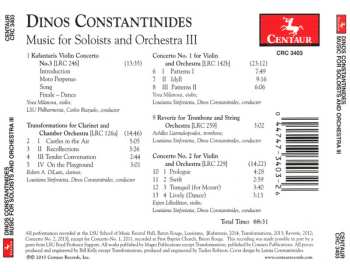 CD Various: Dinos Constantinides, Music For Soloists and Orchestra III