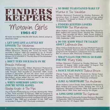 CD Various: Finders Keepers (Motown Girls 1961-67)