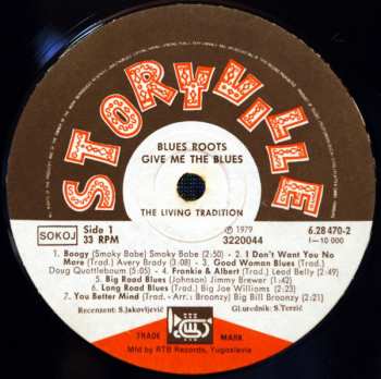 2LP Various: Give Me The Blues (The Living Tradition) 2xLP