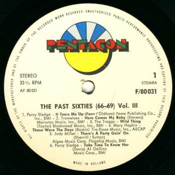 LP Various: Golden-Hits The Past Sixties (66-69) Vol.3