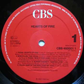 LP Various: Hearts Of Fire (Original Motion Picture Soundtrack)