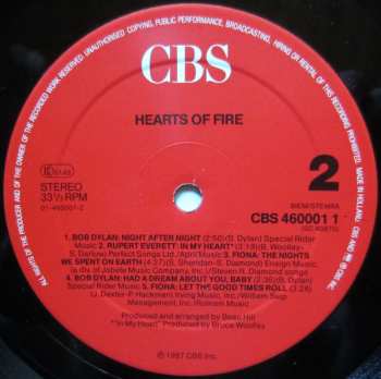 LP Various: Hearts Of Fire (Original Motion Picture Soundtrack)