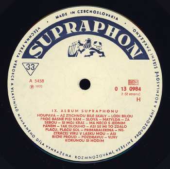LP Various: IX. Album Supraphonu