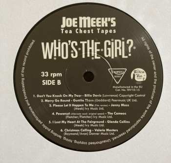 EP Various: Joe Meek's Tea Chest Tapes: Who's The Girl? LTD