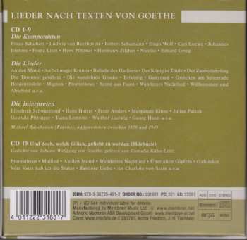 10CD/Box Set Various: Lieder Nach Texten Von Goethe