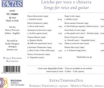 CD Various: Liriche Per Voce E Chitarra (Songs For Voice And Guitar)