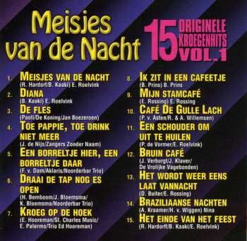 CD Various: Meisjes Van De Nacht - 15 Originele Kroegenhits Vol.1