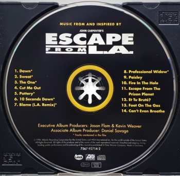 CD Various: Music From And Inspired By John Carpenter's Escape From L.A.