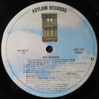 3LP Various: No Nukes - From The Muse Concerts For A Non-Nuclear Future - Madison Square Garden - September 19-23, 1979
