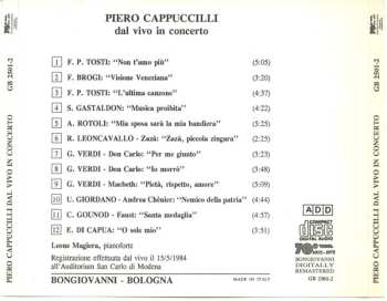 CD Various: Piero Cappuccilli In Concerto - Live
