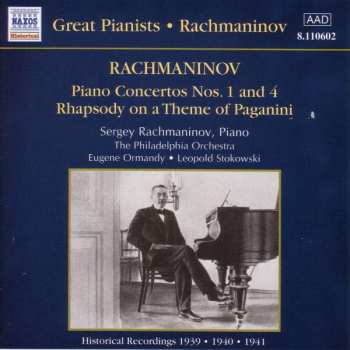 CD Sergei Vasilyevich Rachmaninoff: Piano Concertos Nos. 1 And 4 • Rhapsody On A Theme Of Paganini