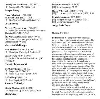 CD Various: Rarities Of Piano Music At 'Schloss Vor Husum' From The 2014 Festival