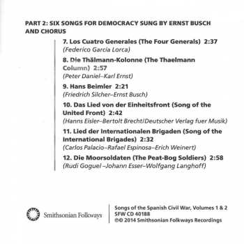 CD Various: Songs Of The Spanish Civil War
