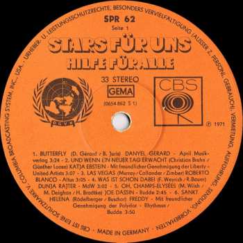 LP Various: Stars Für Uns - Hilfe Für Alle