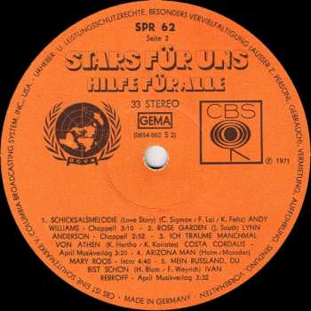 LP Various: Stars Für Uns - Hilfe Für Alle